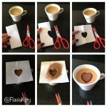 Café com desenho de coração